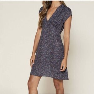 Outerknown juniper Floral V-Neck Dress EUC